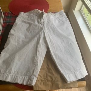 White Izod shorts. So cute!